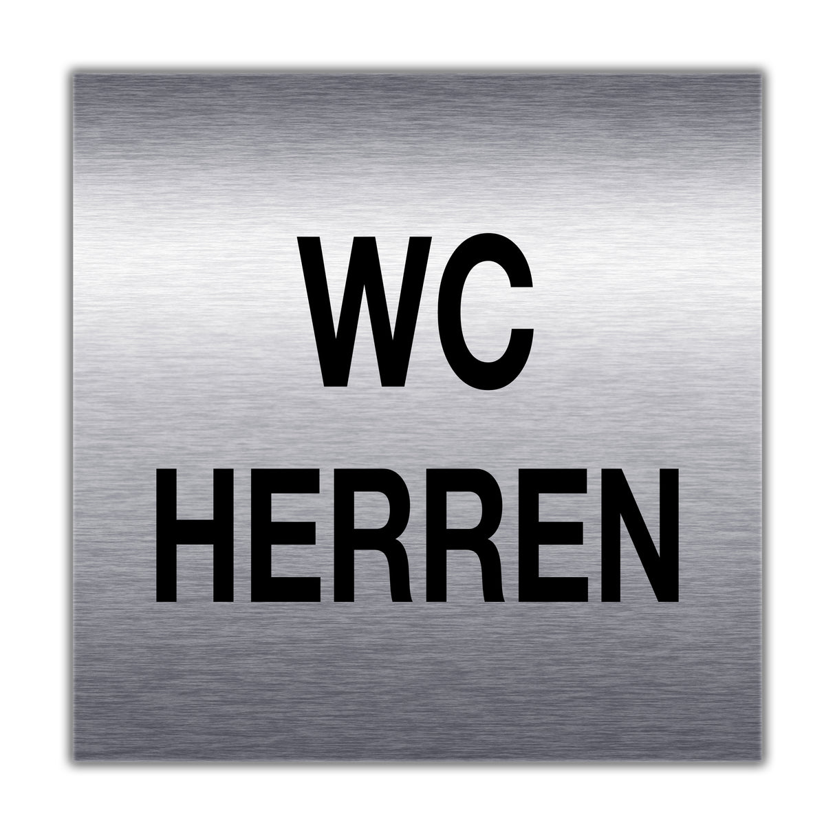 Türschild Edelstahl optik WC HERREN