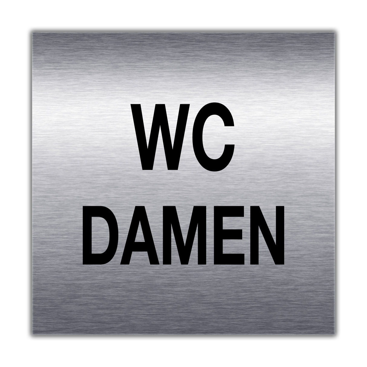 Türschild Edelstahl optik WC DAMEN