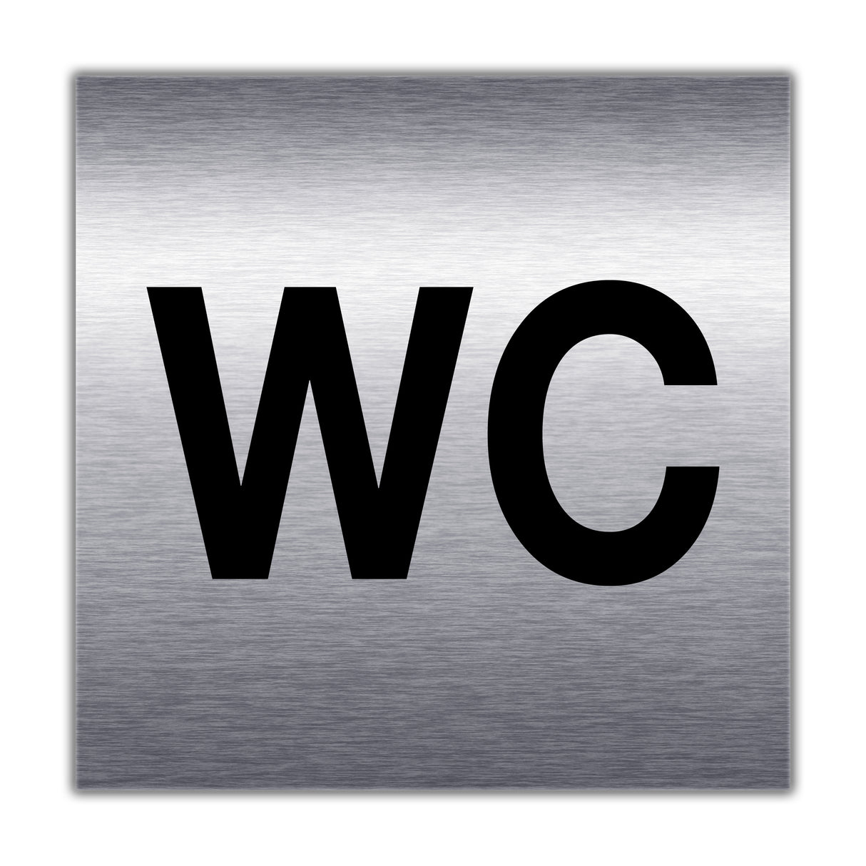 Türschild Edelstahl optik WC