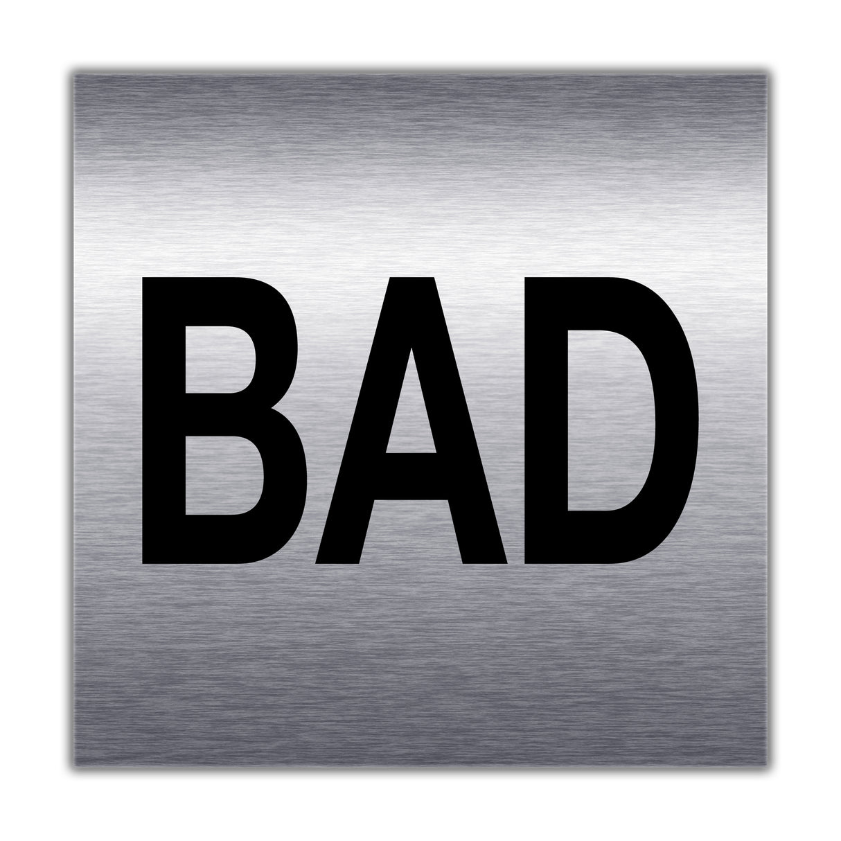 Türschild Edelstahl optik BAD