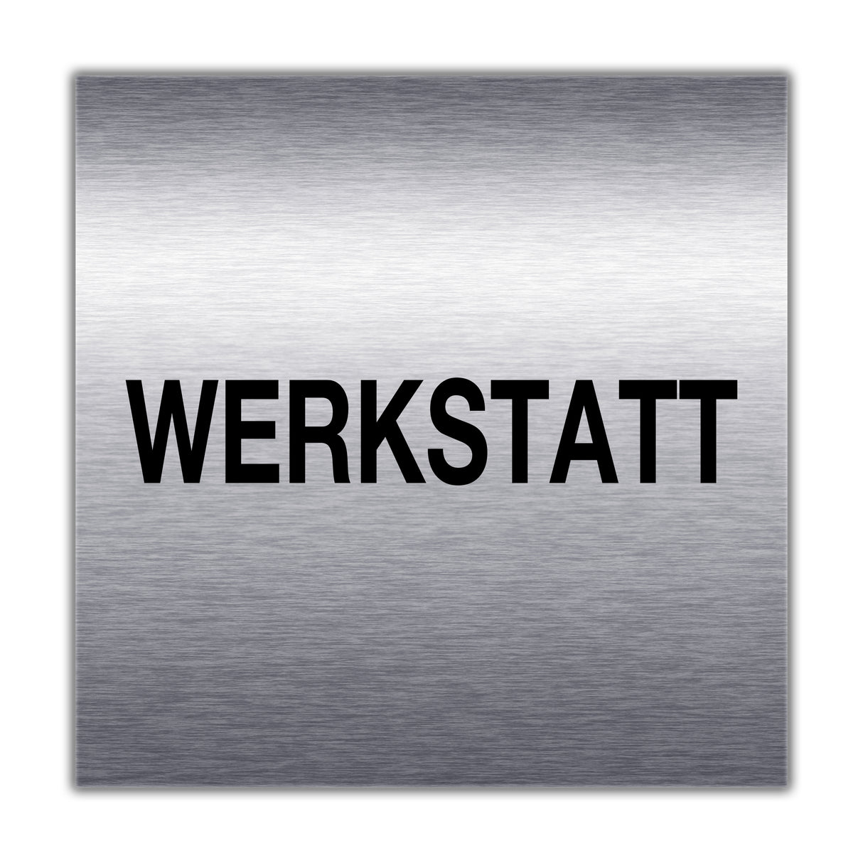 Türschild Edelstahl optik WERKSTATT