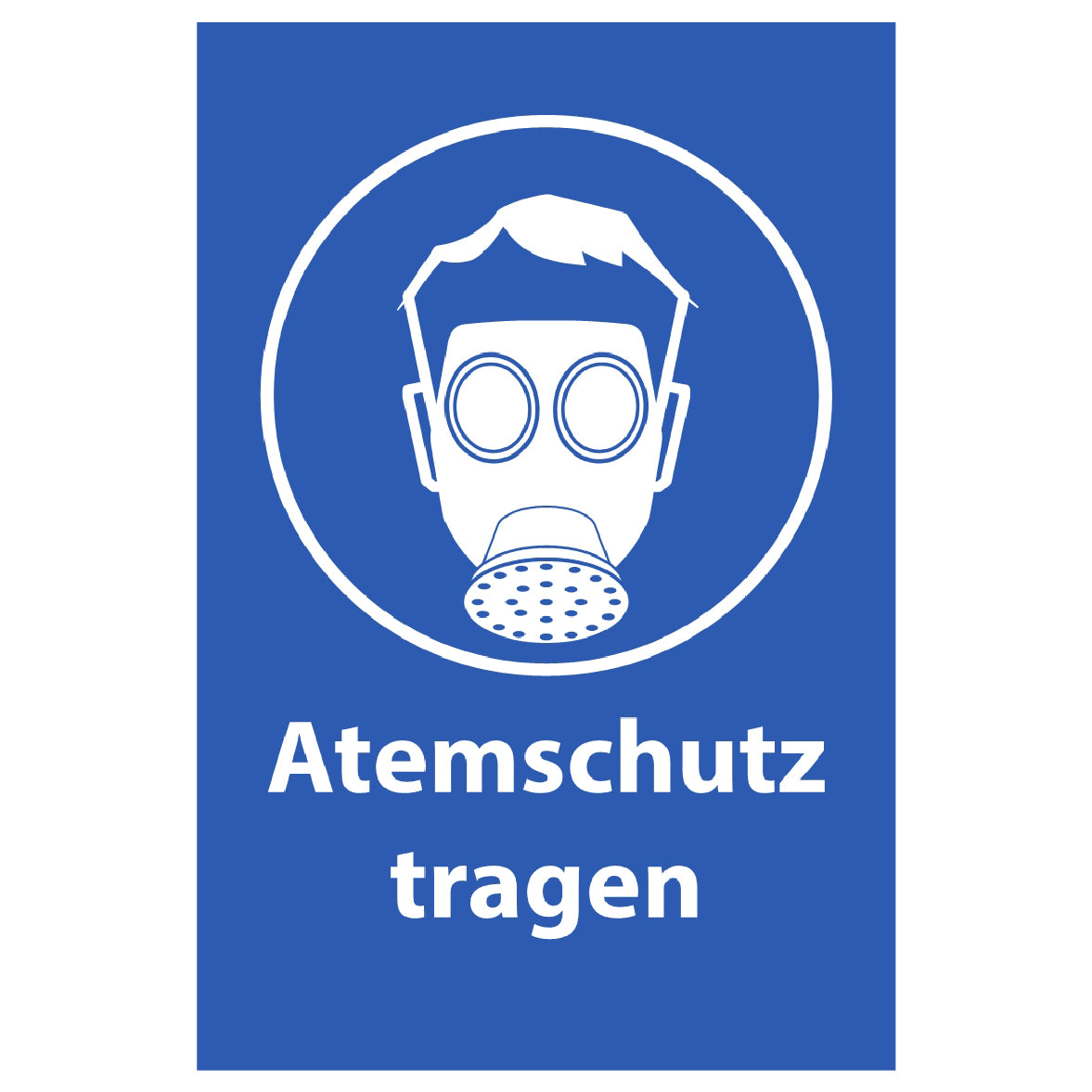 Atemschutz tragen Schild