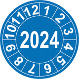 Jahresprüfplakette mit vierstelliger Jahreszahl 2024