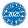 Jahresprüfplakette mit vierstelliger Jahreszahl 2025