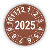 Jahresprüfplakette mit vierstelliger Jahreszahl 2025