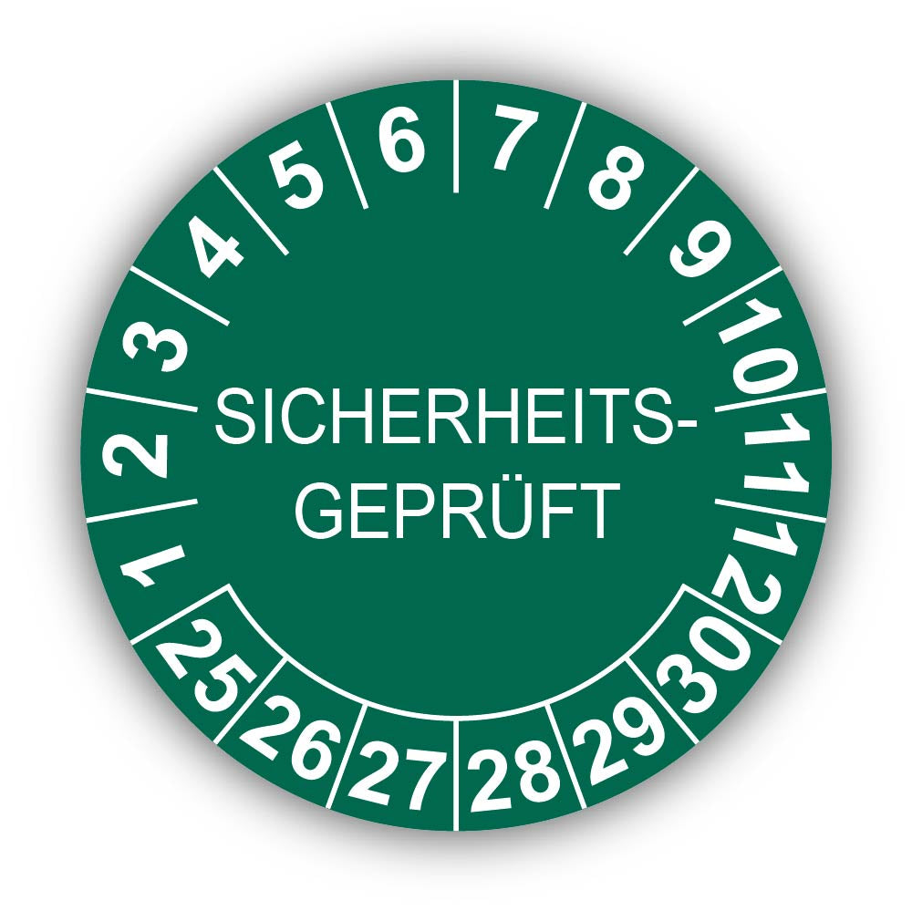 Sicherheitsgeprüft, grün