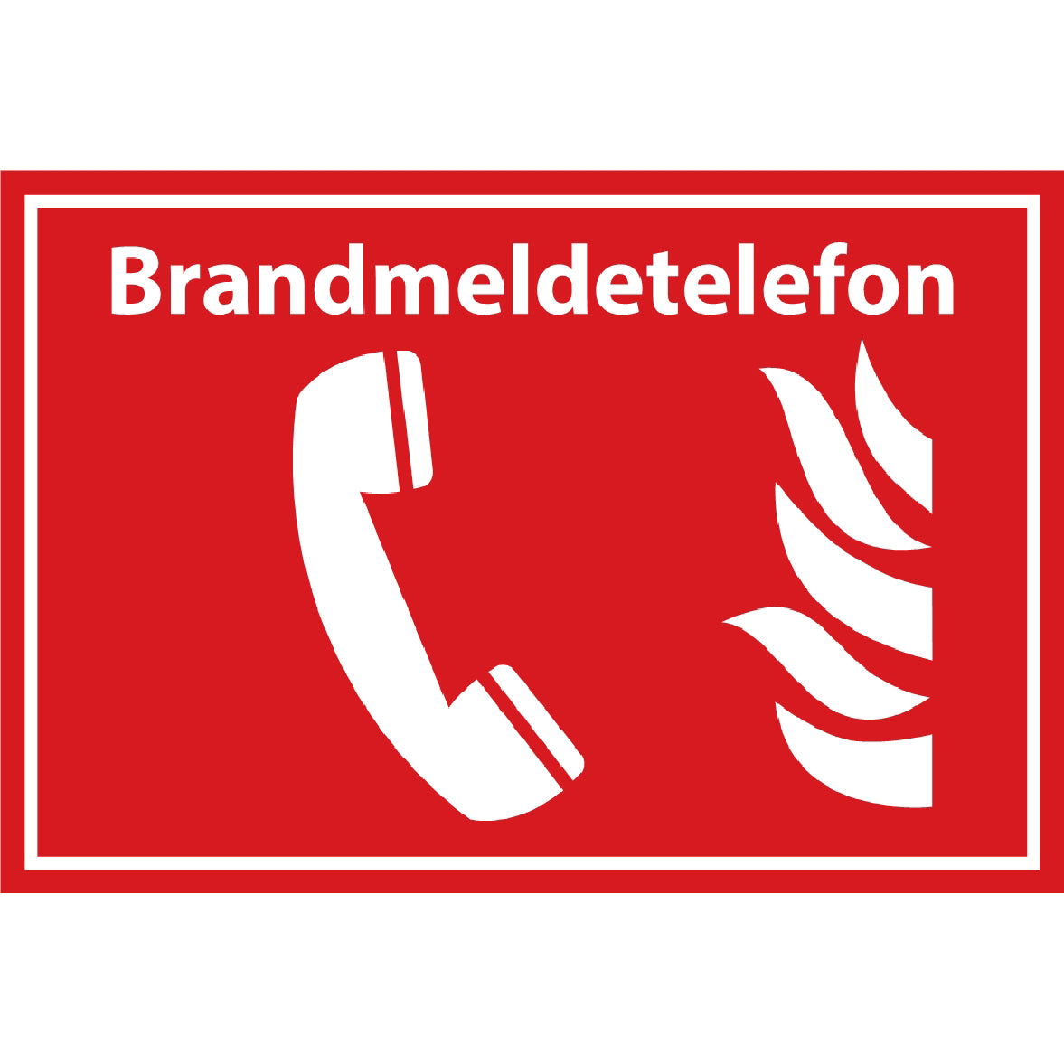 Brandmeldetelefon Schild