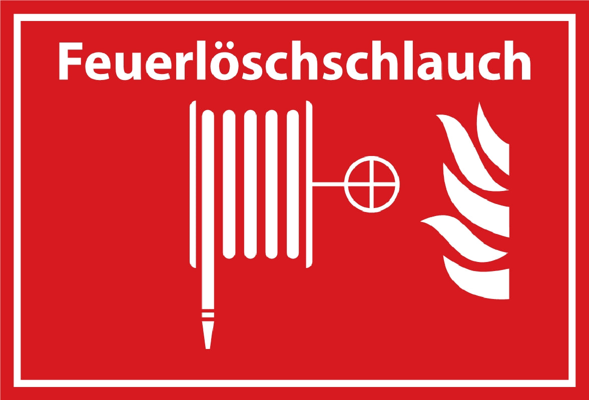 Feuerlöschschlauch Schild