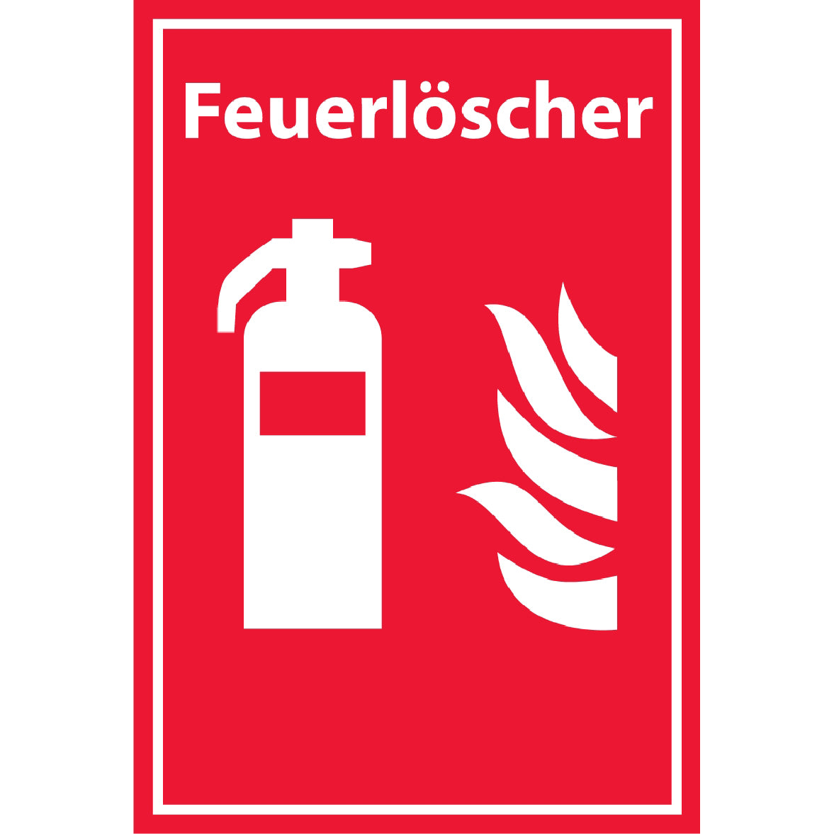 Feuerlöscher Schild