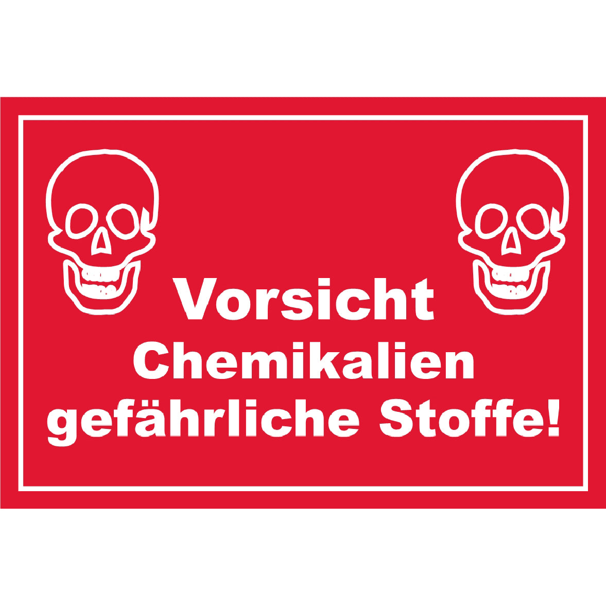 Vorsicht Chemikalien Schild