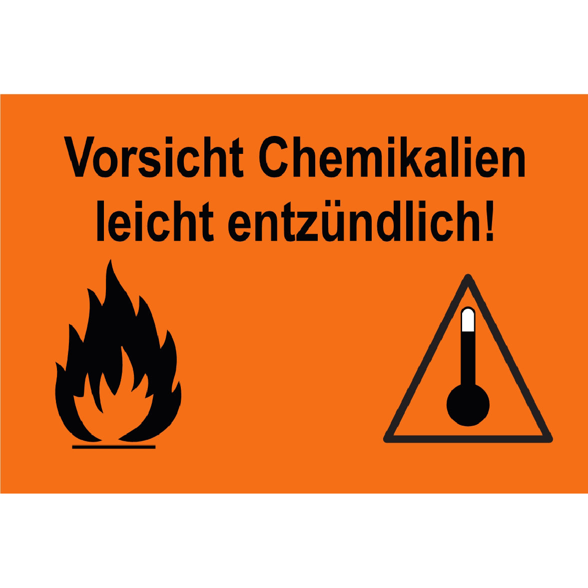 Vorsicht Chemikalien Schild