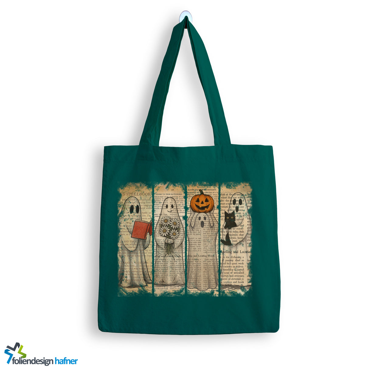 Jutebeutel Halloween Geist Tasche Baumwolle 10 Liter