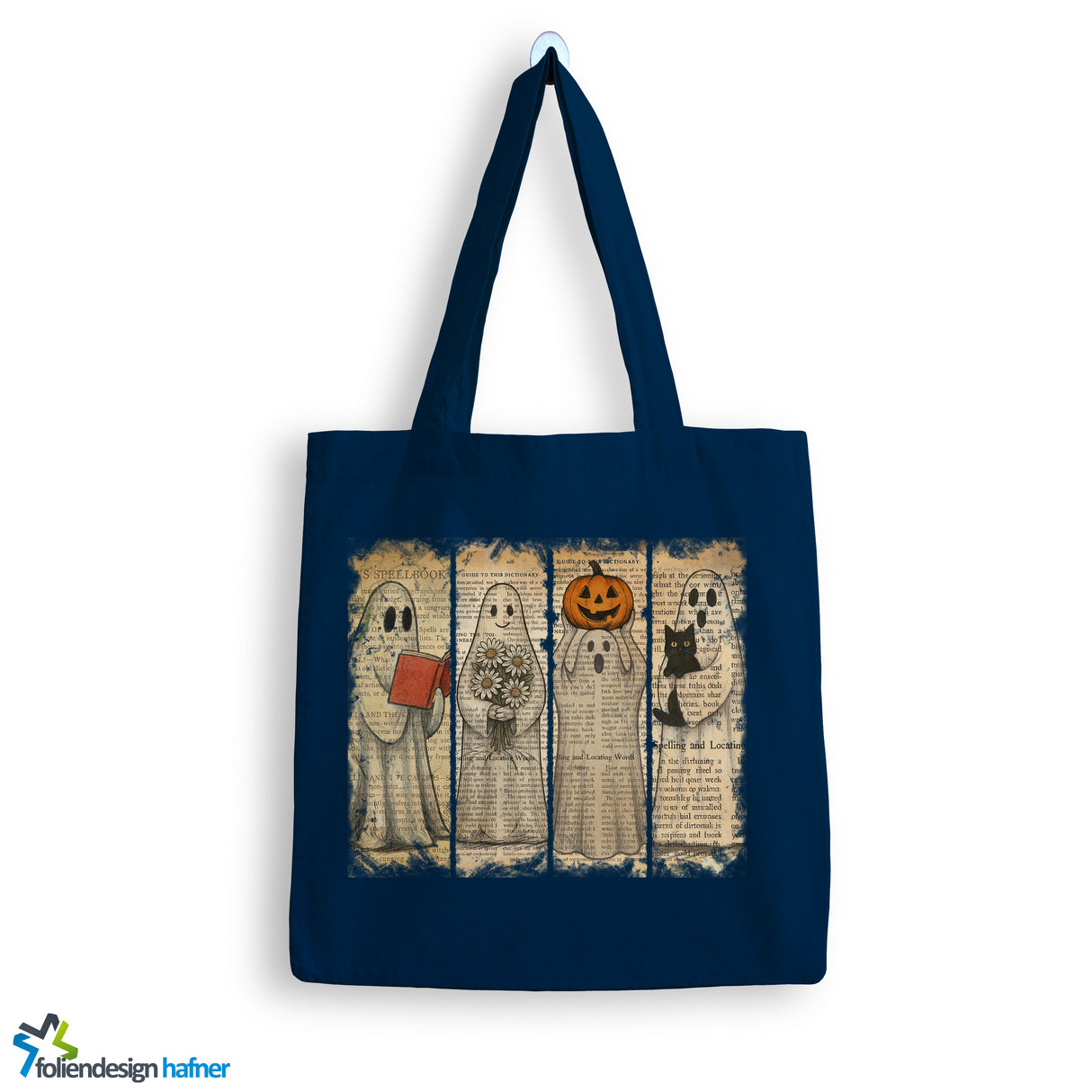 Jutebeutel Halloween Geist Tasche Baumwolle 10 Liter