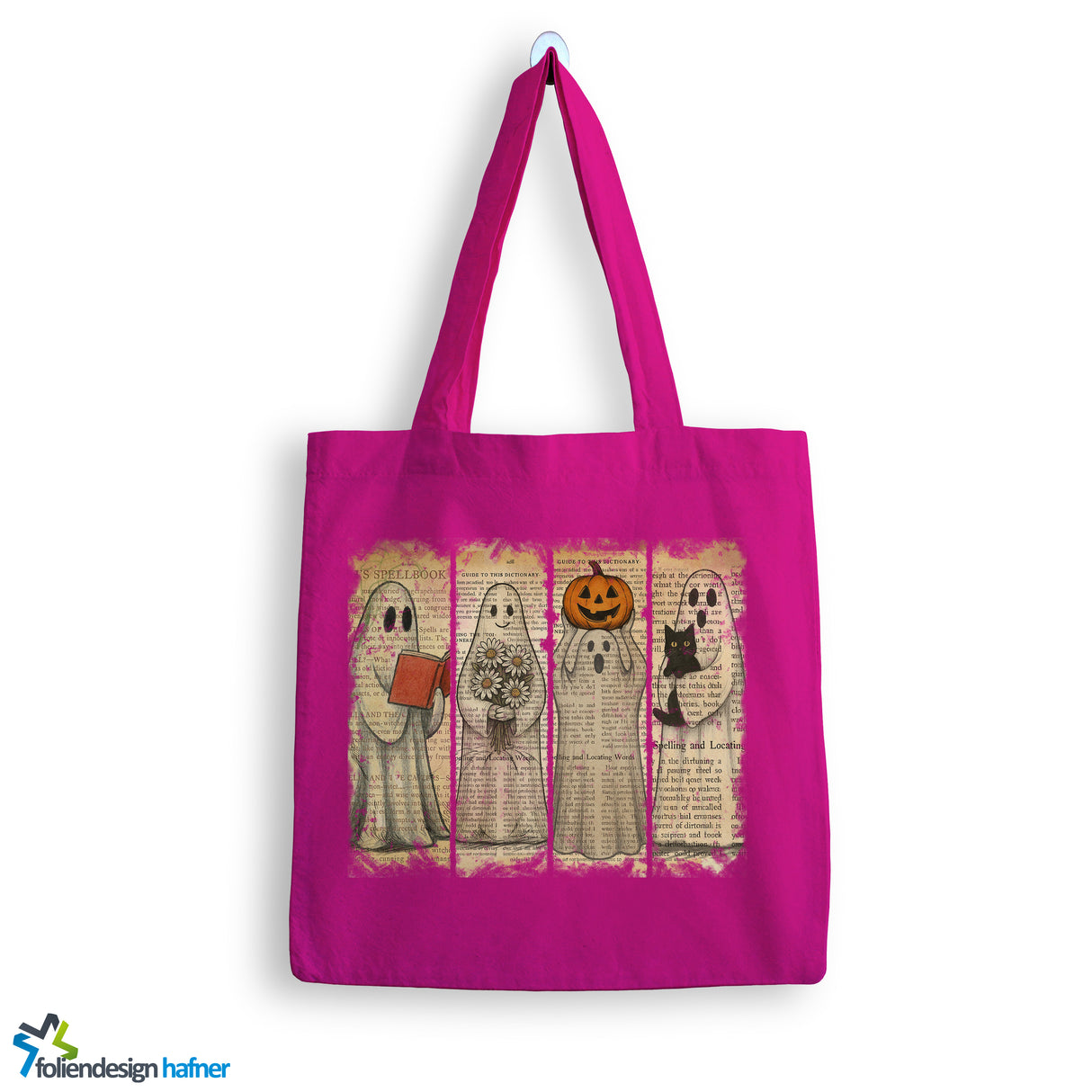 Jutebeutel Halloween Geist Tasche Baumwolle 10 Liter