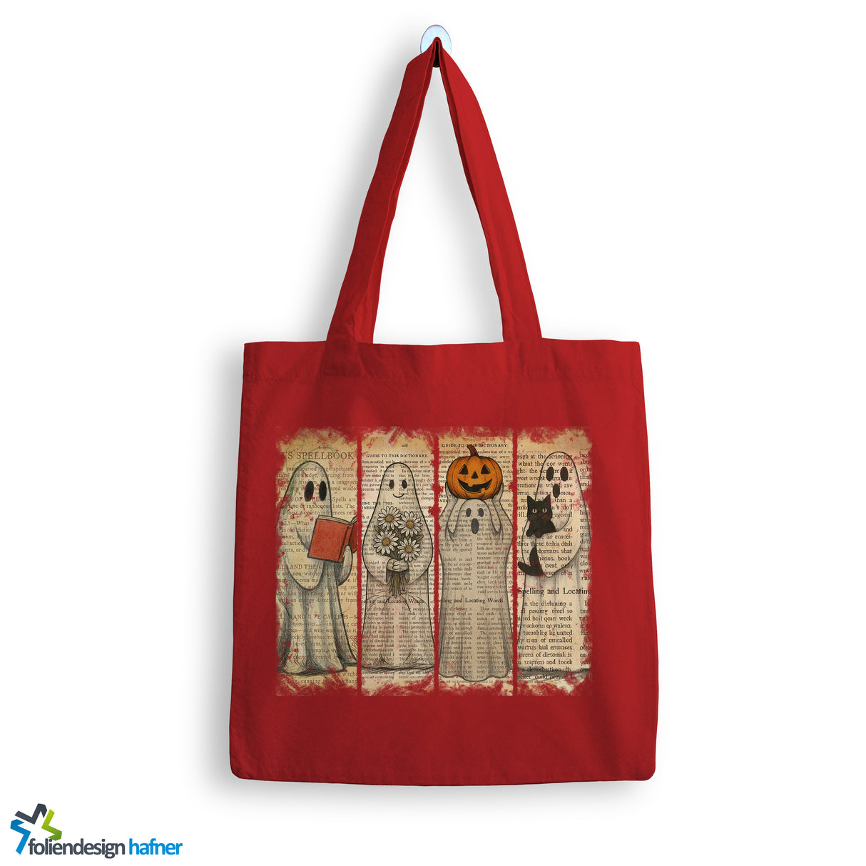 Jutebeutel Halloween Geist Tasche Baumwolle 10 Liter