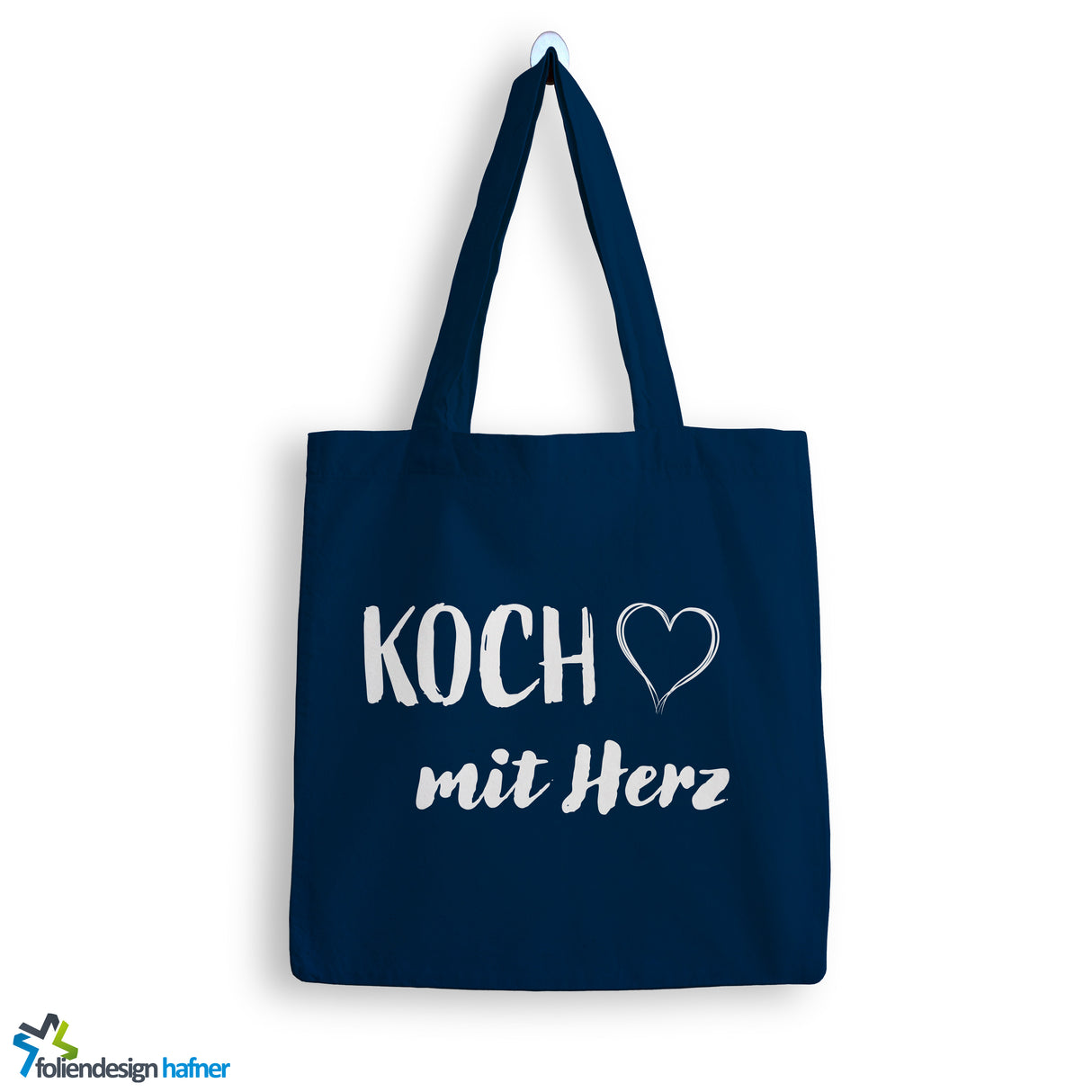 Jutebeutel Koch mit Herz Tasche Baumwolle 10 Liter