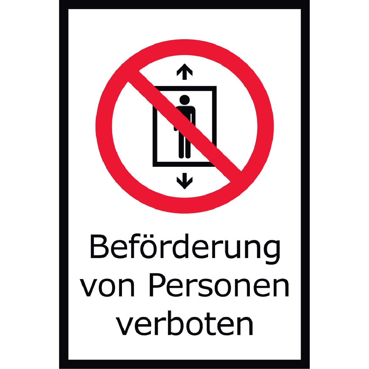 Im Brandfall nicht benutzen Schild