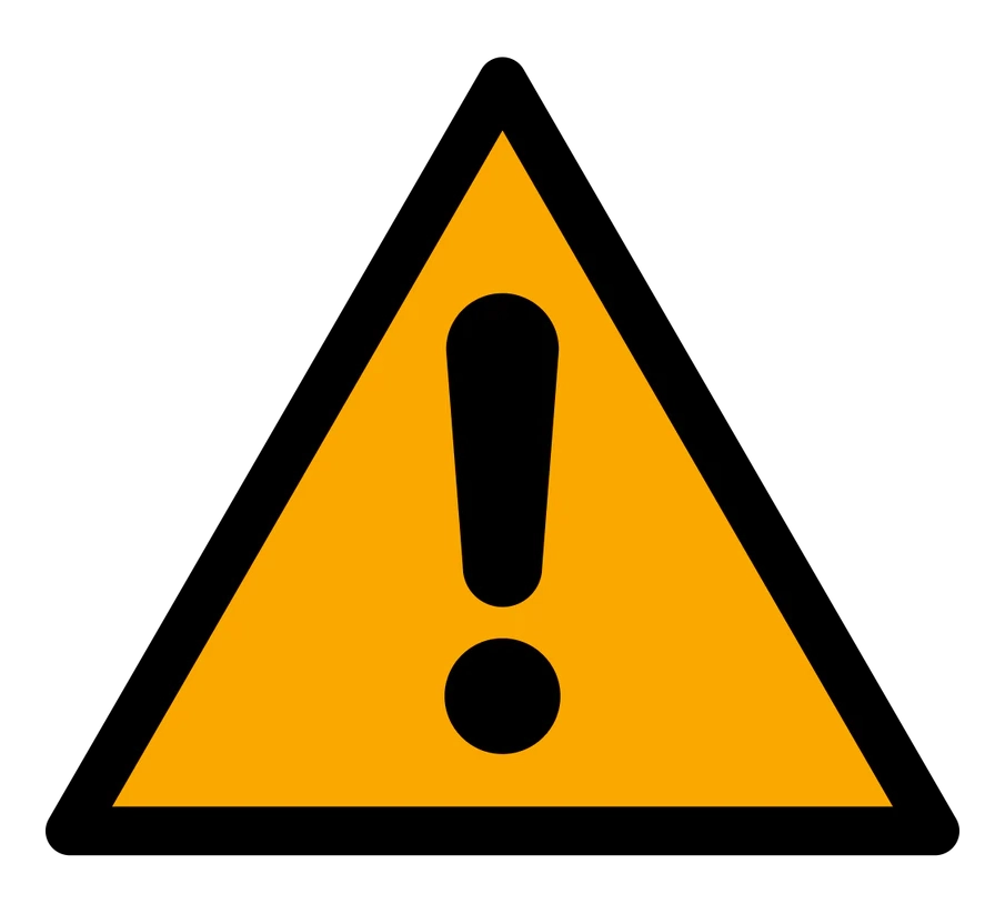 Warnzeichen Aufkleber - W001 - Allgemeines Warnzeichen