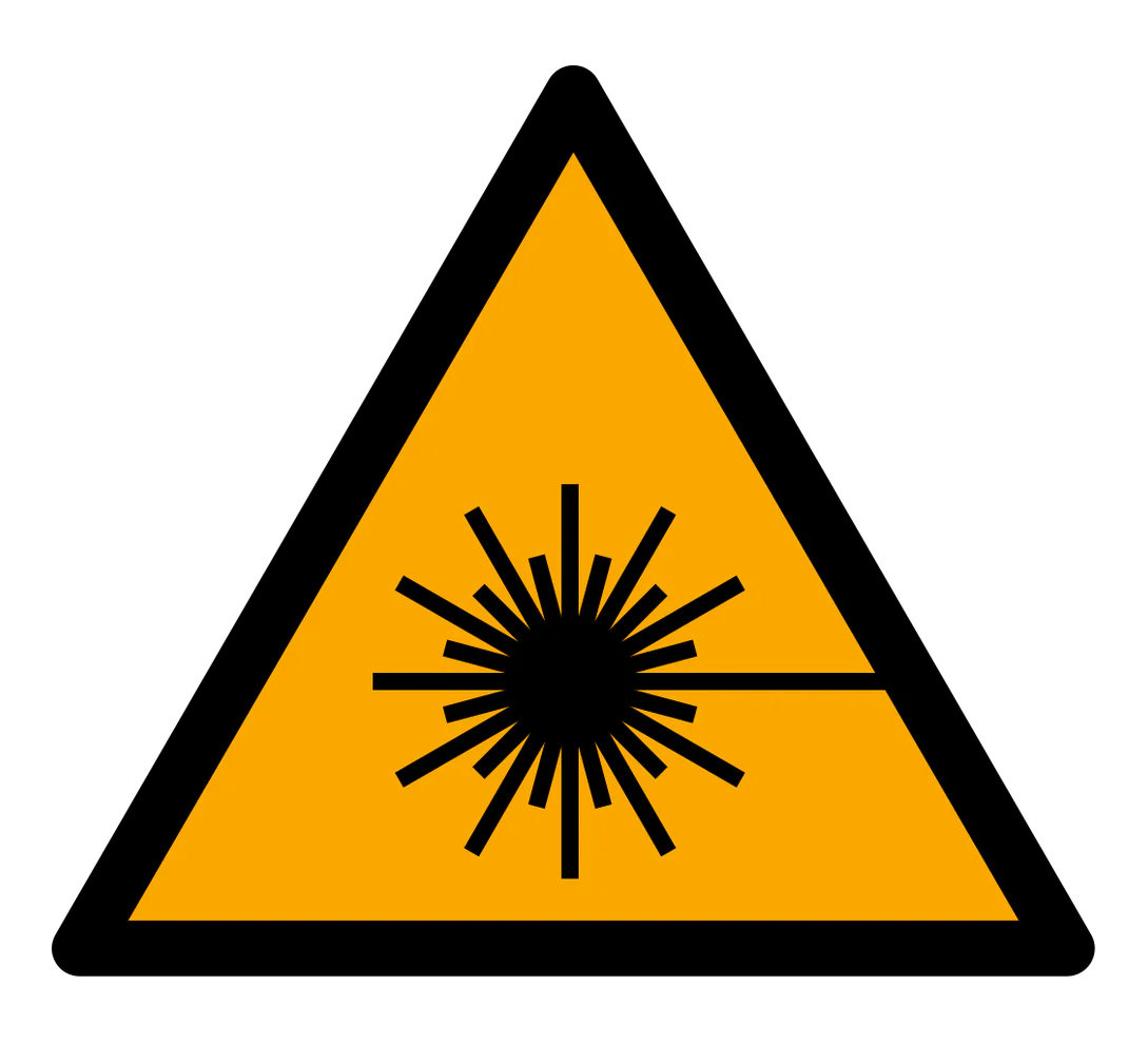 Warnzeichen Aufkleber - W004 - Warnung vor Laserstrahl