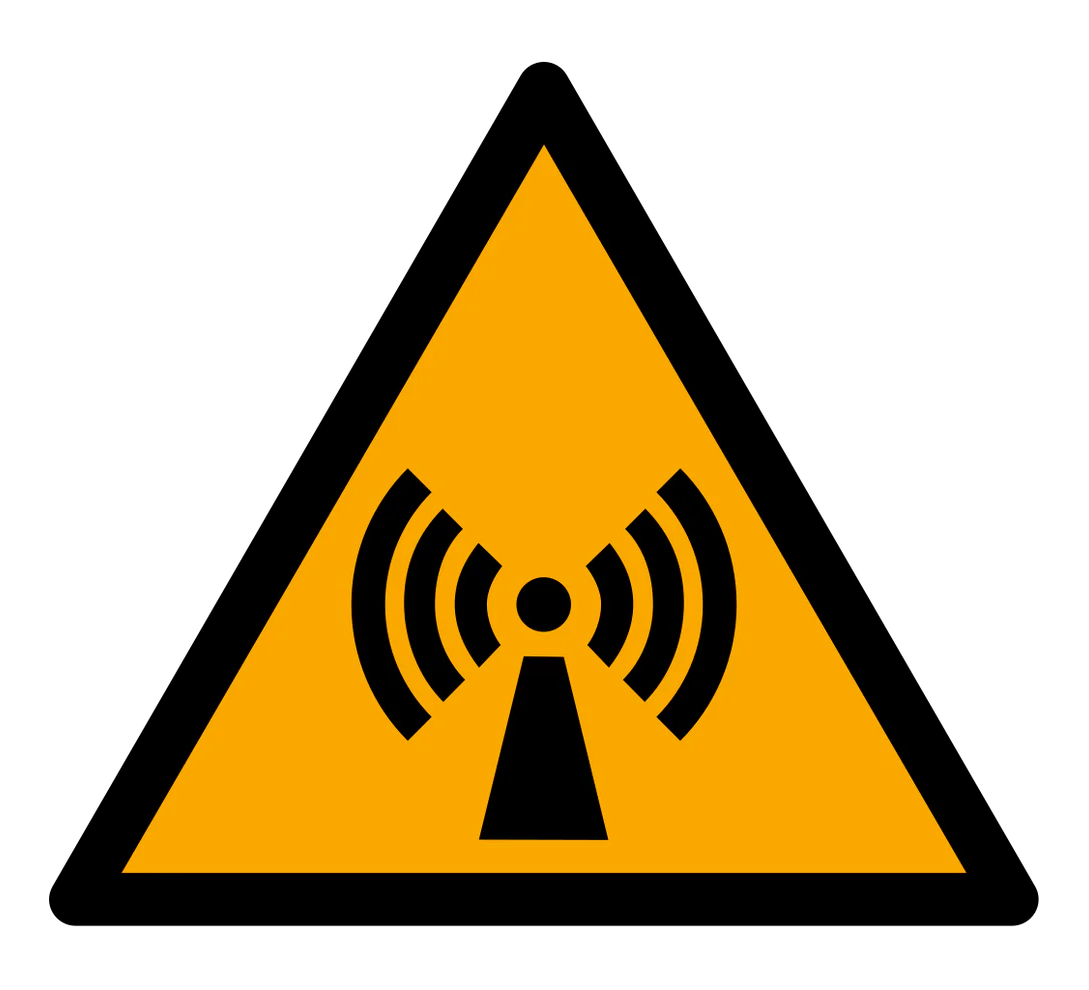 Warnzeichen Aufkleber - W005 - Warnung vor nicht ionisierender Strahlung