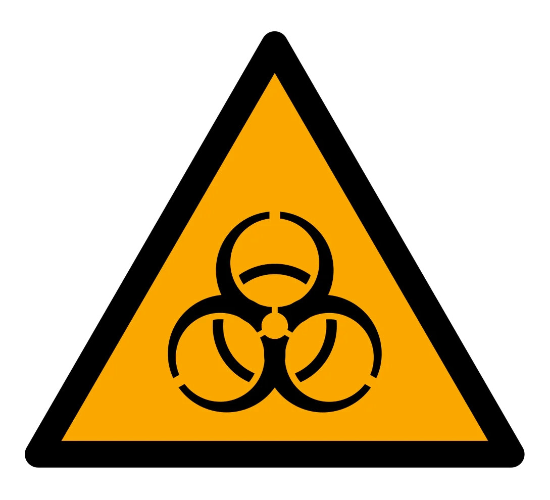 Warnzeichen Aufkleber - W009 - Warnung vor Biogefährdung