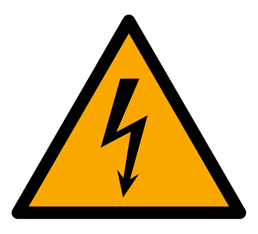 Warnzeichen Aufkleber - W012 - Warnung vor elektrischer Spannung