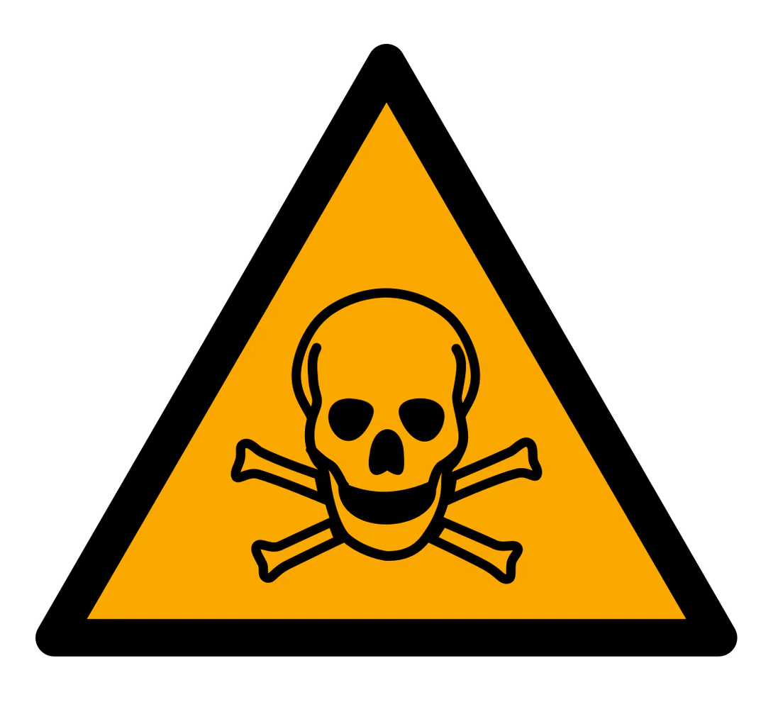 Warnzeichen Aufkleber - W016 - Warnung vor giftigen Stoffen