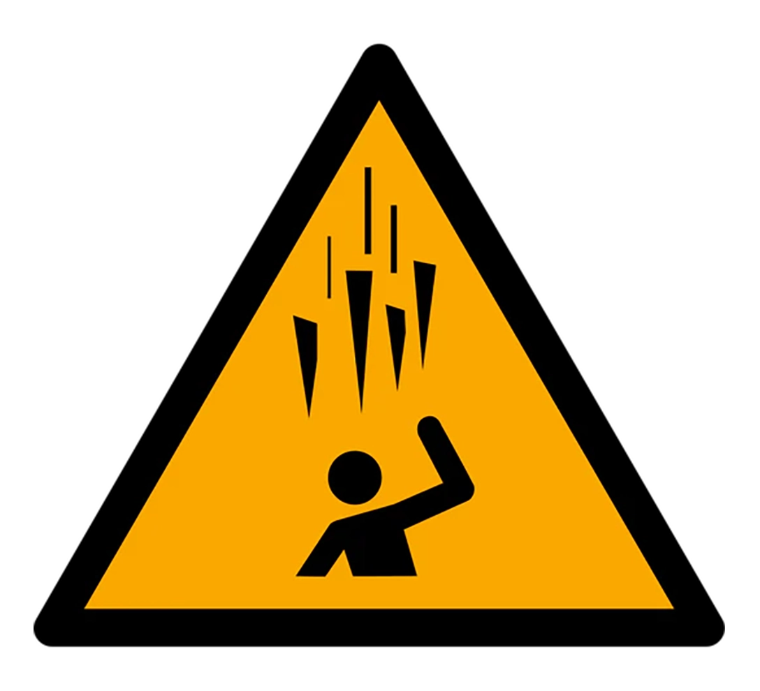 Warnzeichen Aufkleber - W039 - Warnung vor Eisschlag