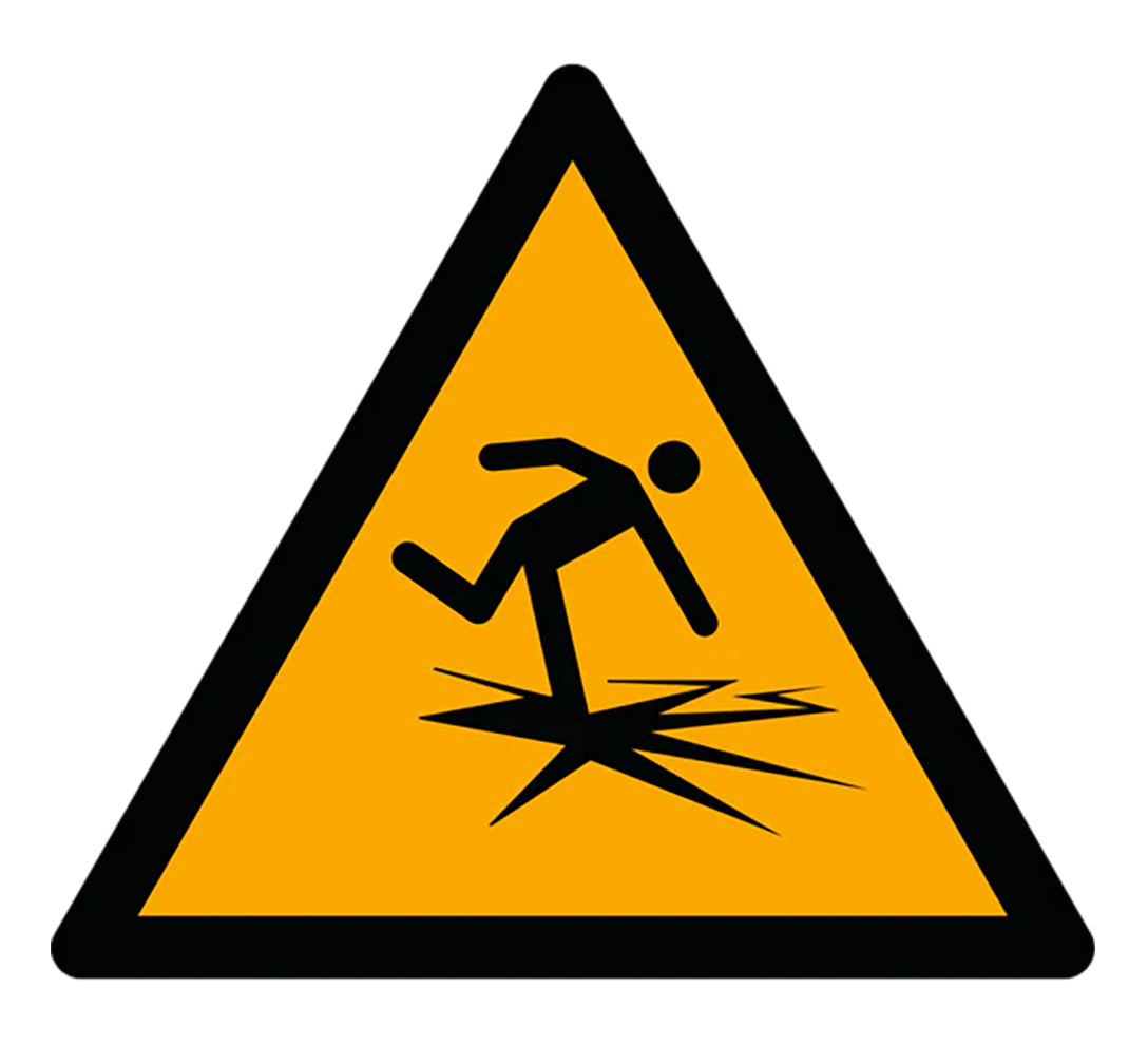 Warnzeichen Aufkleber - W043 - Warnung vor dünnem Eis