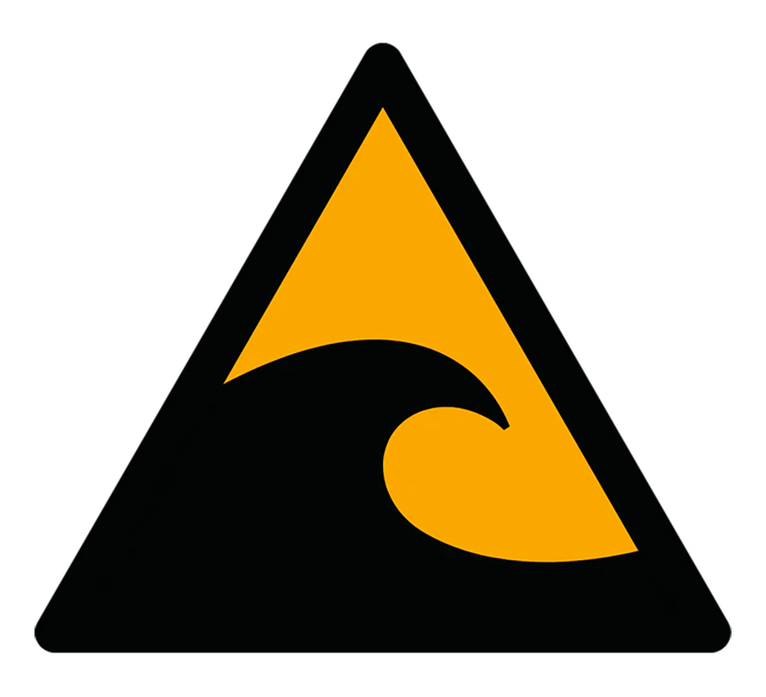 Warnzeichen Aufkleber - W057 - Warnung vor starker Strömung