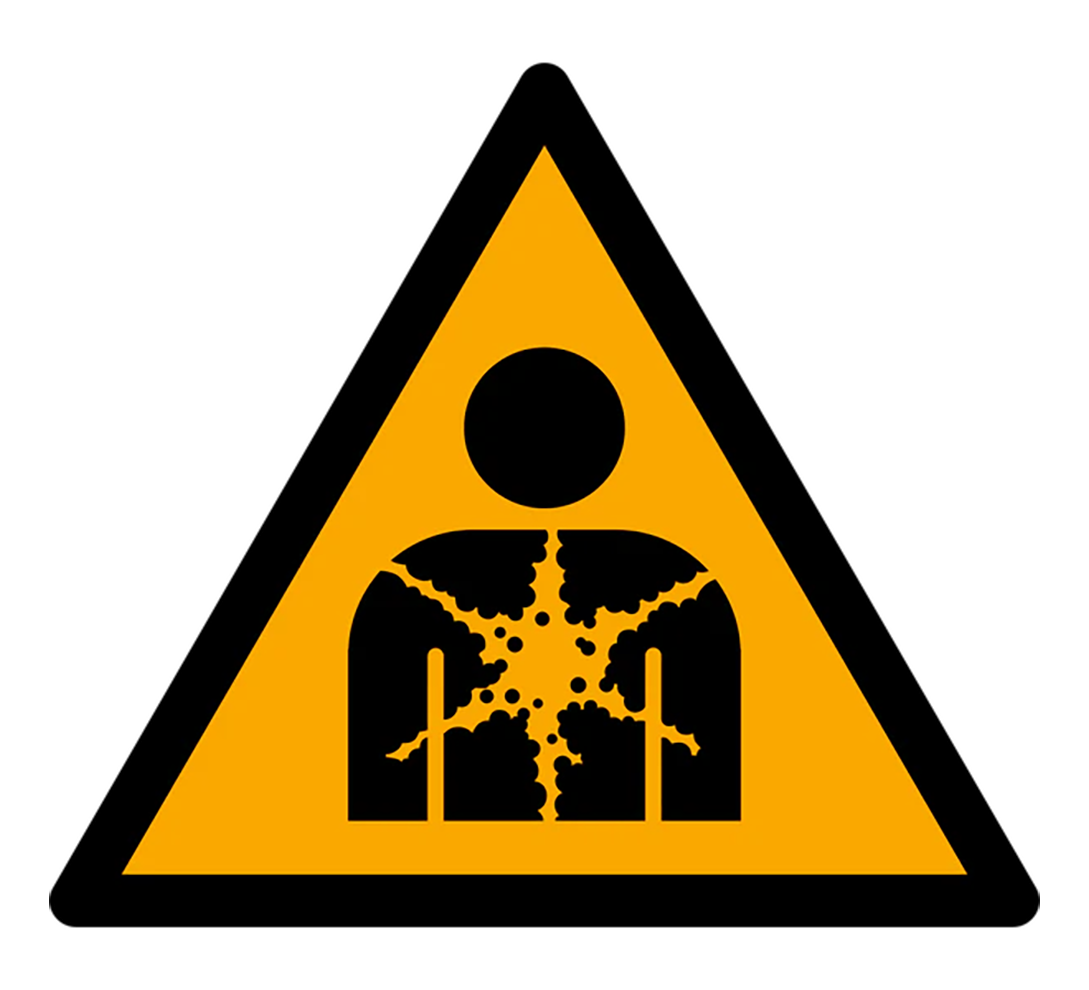 Warnzeichen Aufkleber - W071 - Warnung vor gesundheitsgefährdenden Stoffen oder Gemischen