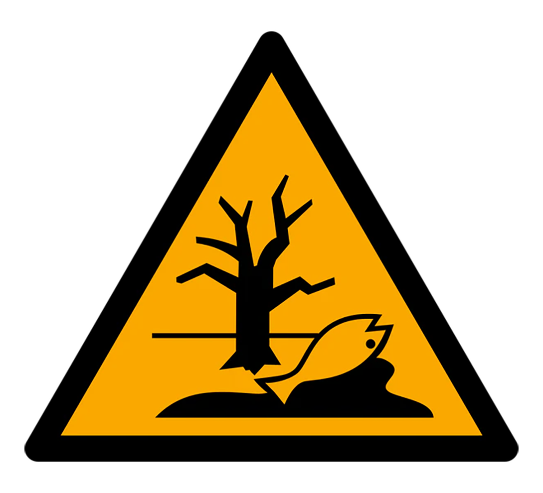 Warnzeichen Aufkleber - W072 - Warnung vor umweltgefährdenden Stoffen oder Gemischen