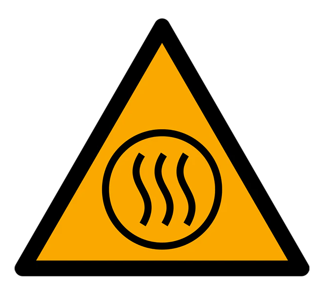 Warnzeichen Aufkleber - W079 - Warnung vor heißem Inhalt