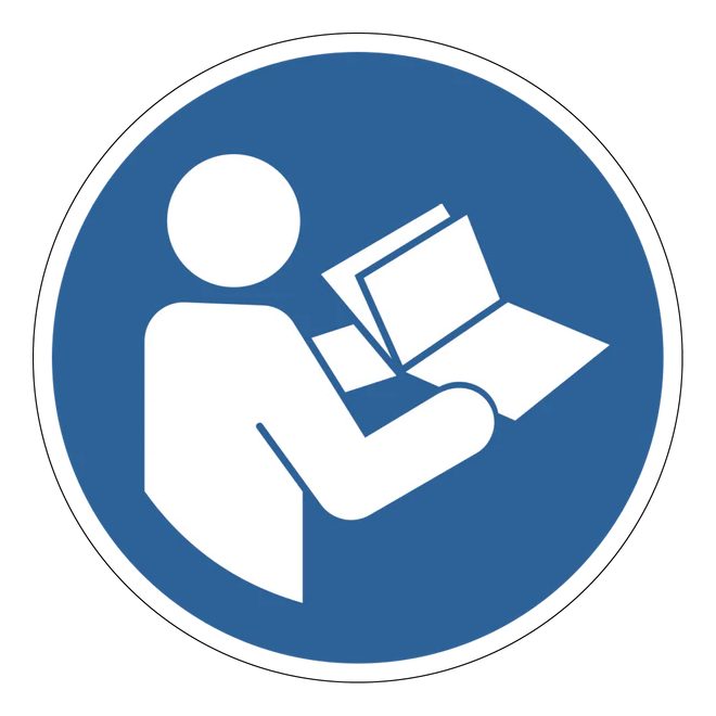 Gebotszeichen Aufkleber - M002 - Gebrauchsanweisung beachten