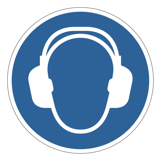 Gebotszeichen Aufkleber - M003 - Gehörschutz benutzen