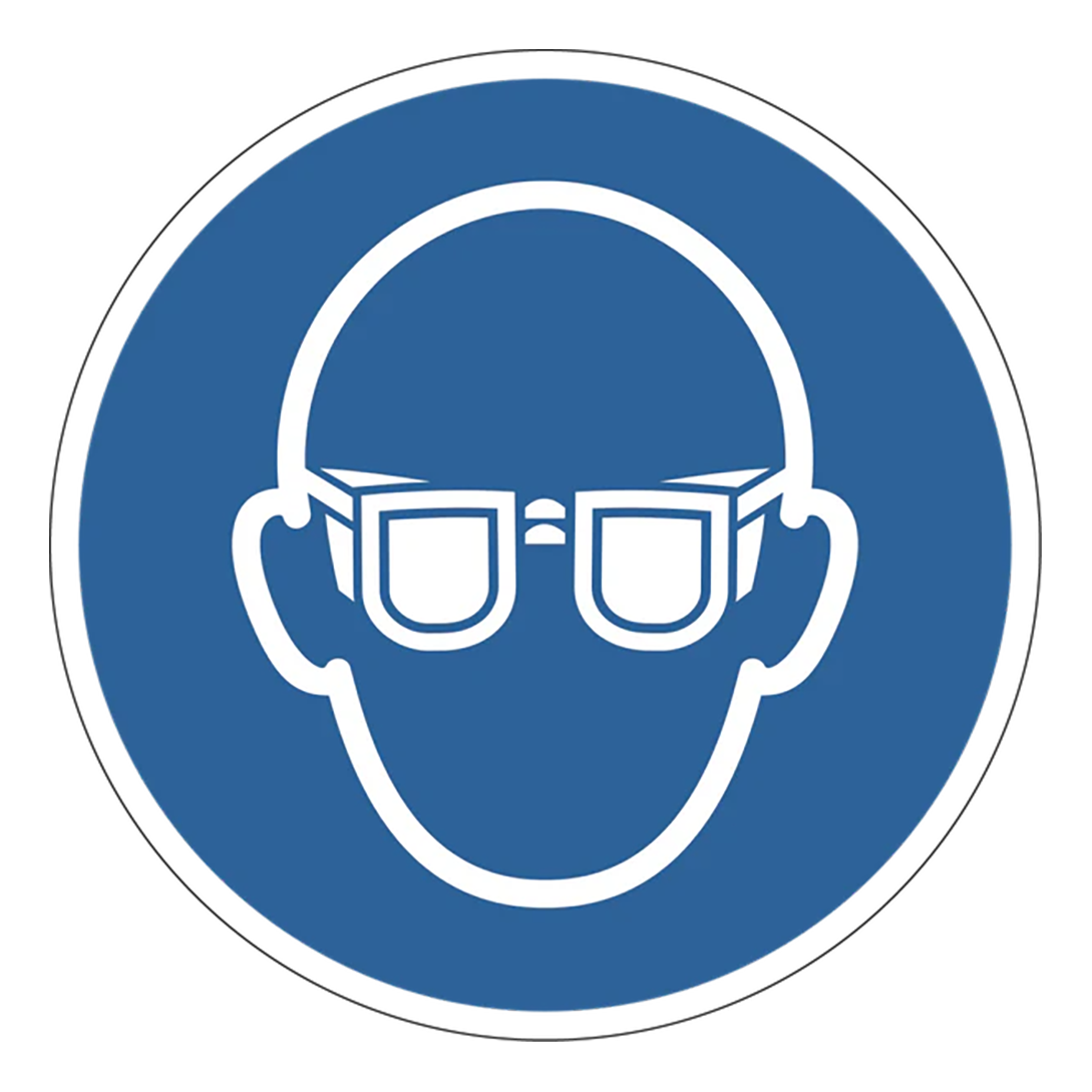 Gebotszeichen Aufkleber - M004 - Augenschutz benutzen