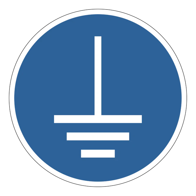 Gebotszeichen Aufkleber - M005 - Vor Benutzung erden