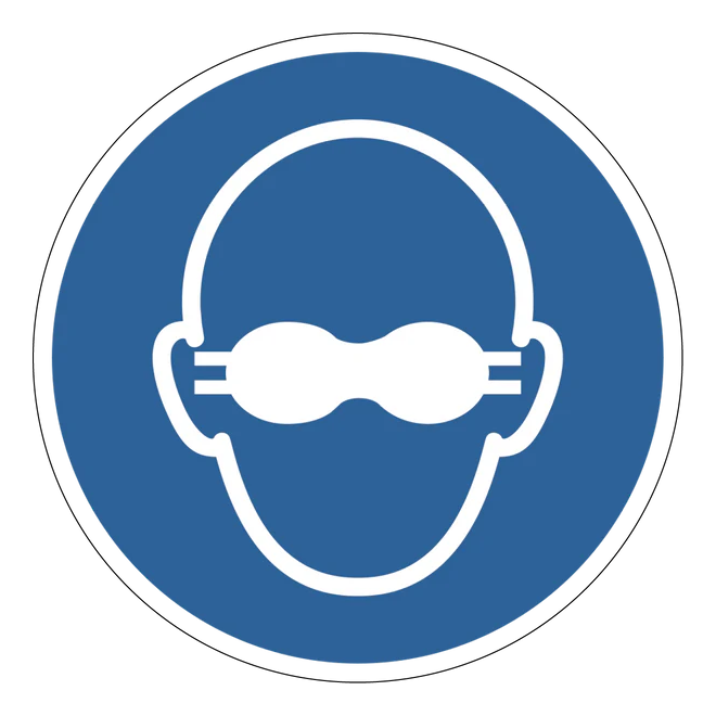 Gebotszeichen Aufkleber - M007 - Weitgehend lichtundurchlässigen Augenschutz benutzen