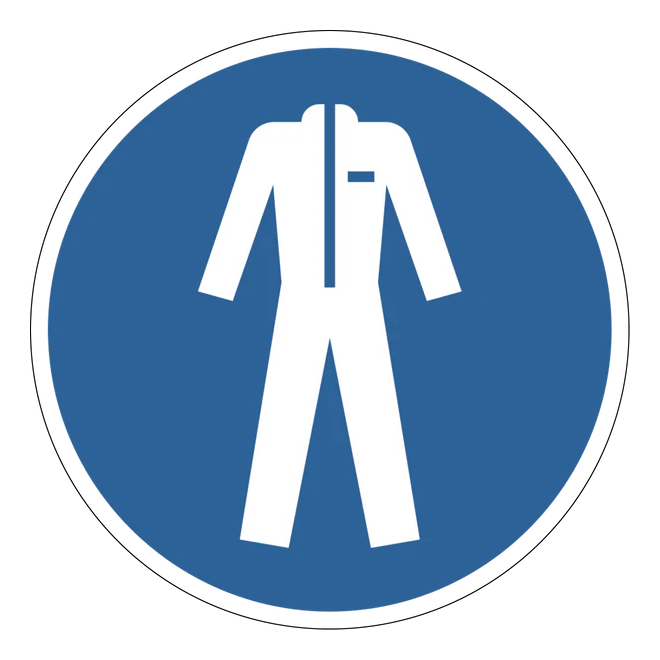 Gebotszeichen Aufkleber - M010 - Schutzkleidung benutzen
