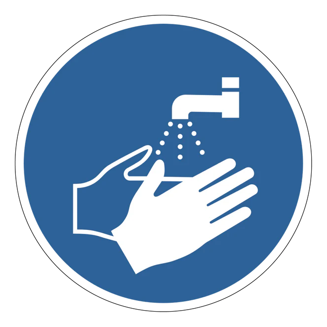 Gebotszeichen Aufkleber - M011 - Hände waschen