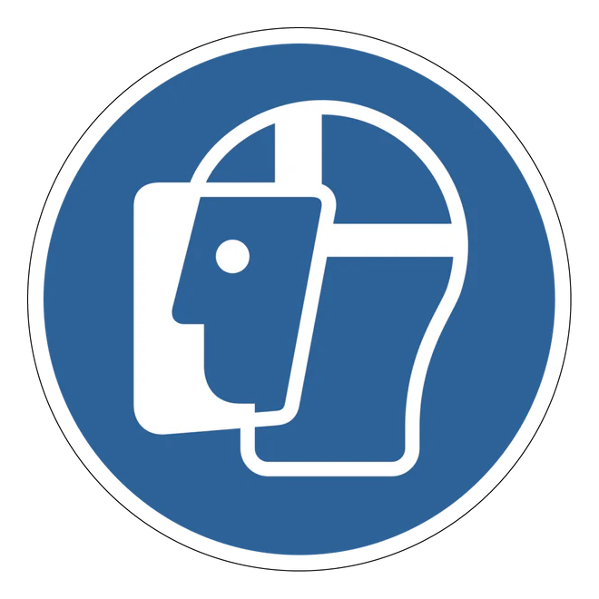 Gebotszeichen Aufkleber - M013 - Gesichtsschutz benutzen