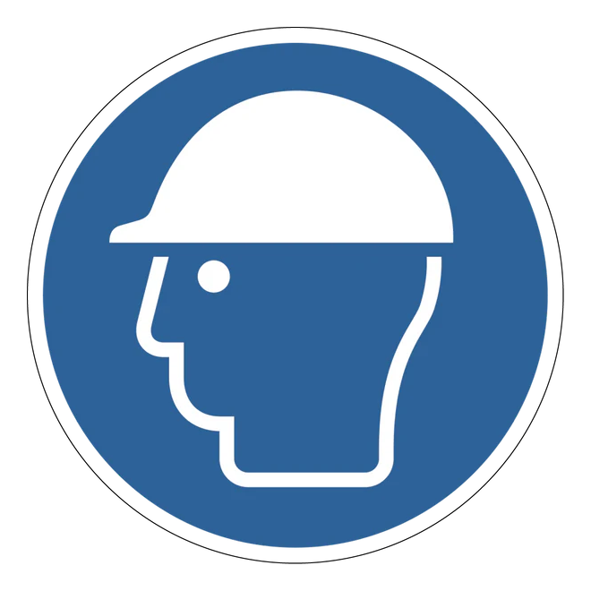 Gebotszeichen Aufkleber - M014 - Kopfschutz benutzen