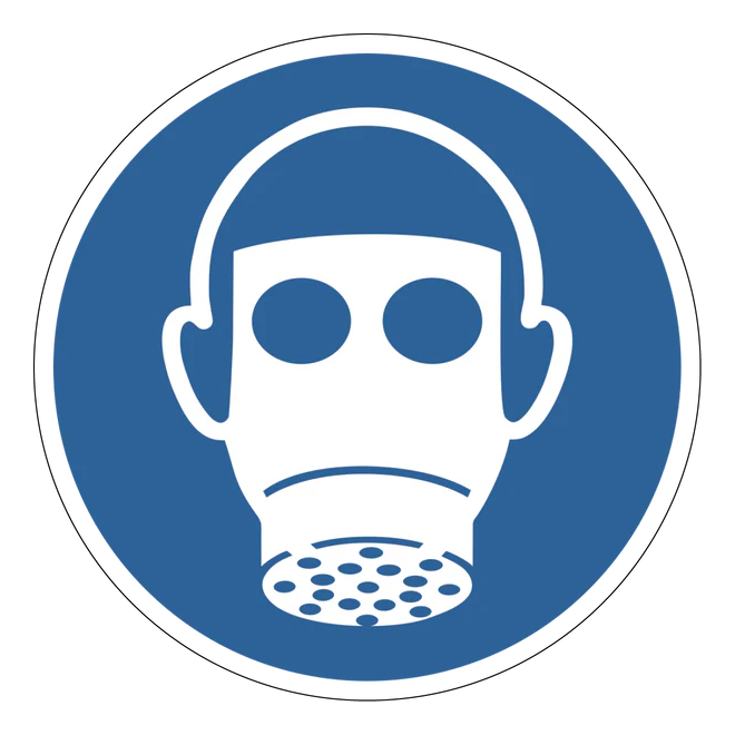 Gebotszeichen Aufkleber - M017 - Atemschutz benutzen