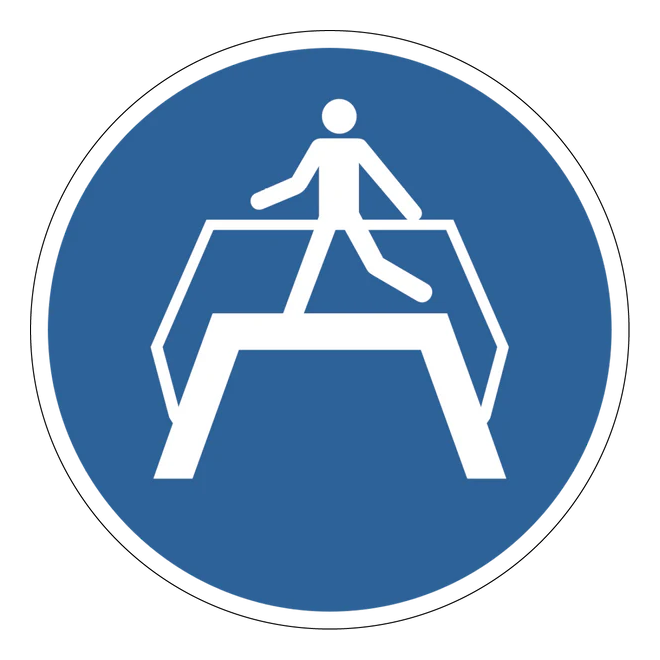 Gebotszeichen Aufkleber - M023 - Übergang benutzen