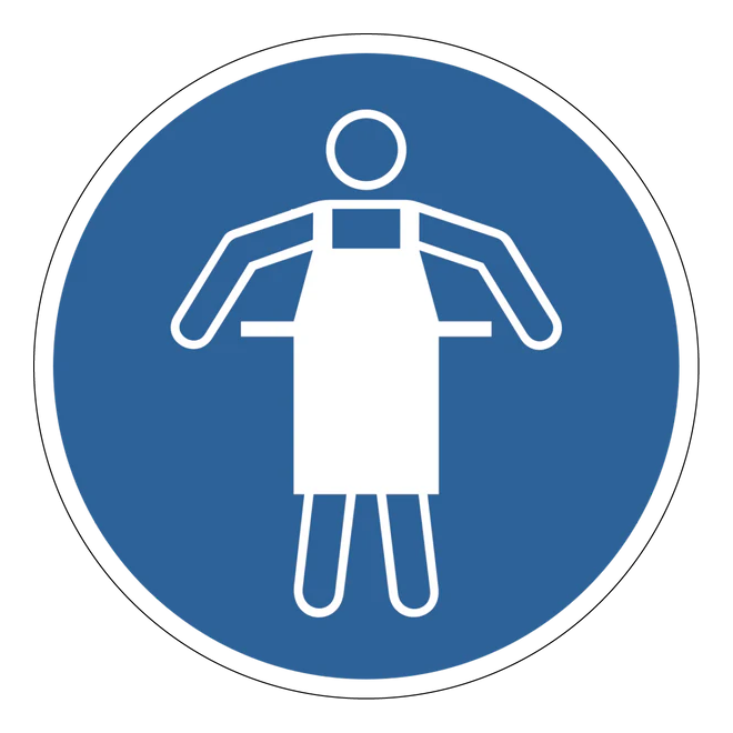 Gebotszeichen Aufkleber - M025 - Schutzschürze benutzen