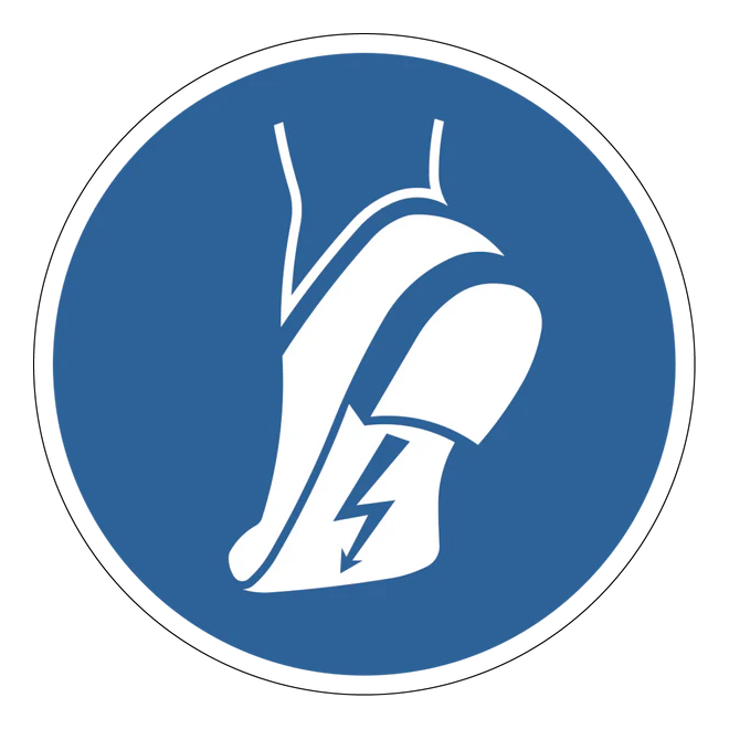 Gebotszeichen Aufkleber - M032 - Antistatisches Schuhwerk benutzen