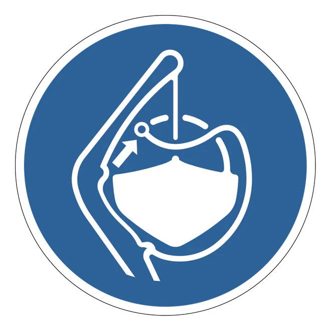 Gebotszeichen Aufkleber - M045 - Rettungsboot-Laschings lösen beim Aussetzvorgang