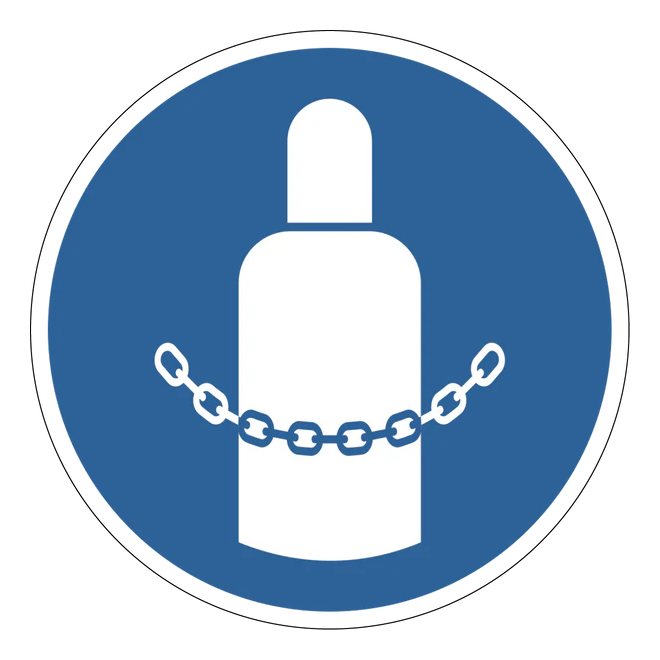 Gebotszeichen Aufkleber - M046 - Gasflaschen sichern