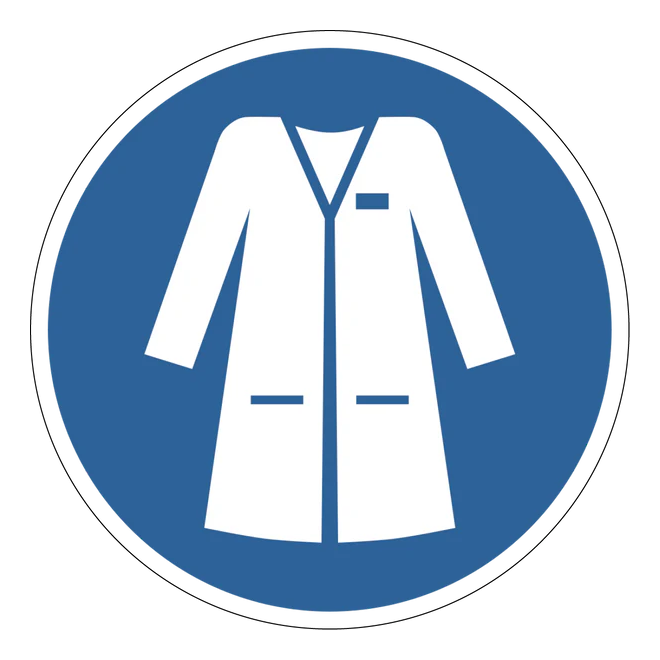 Gebotszeichen Aufkleber - M059 - Laborkittel tragen