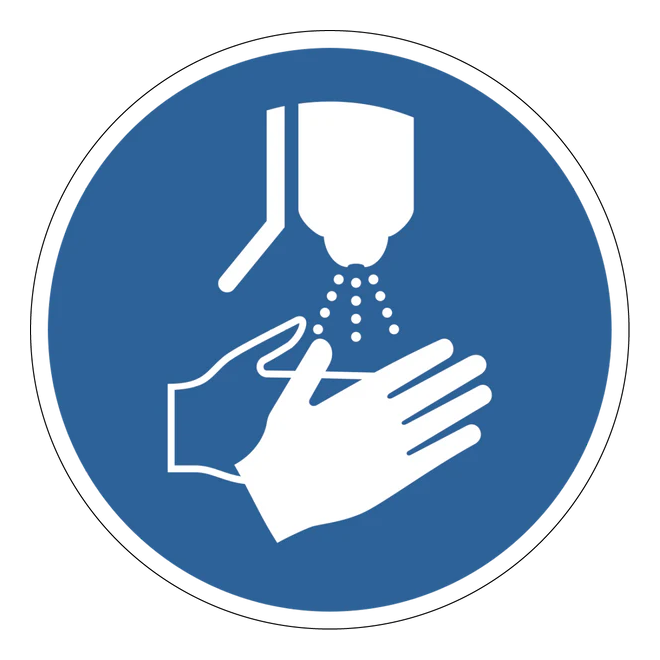 Gebotszeichen Aufkleber - M061 - Hände desinfizieren